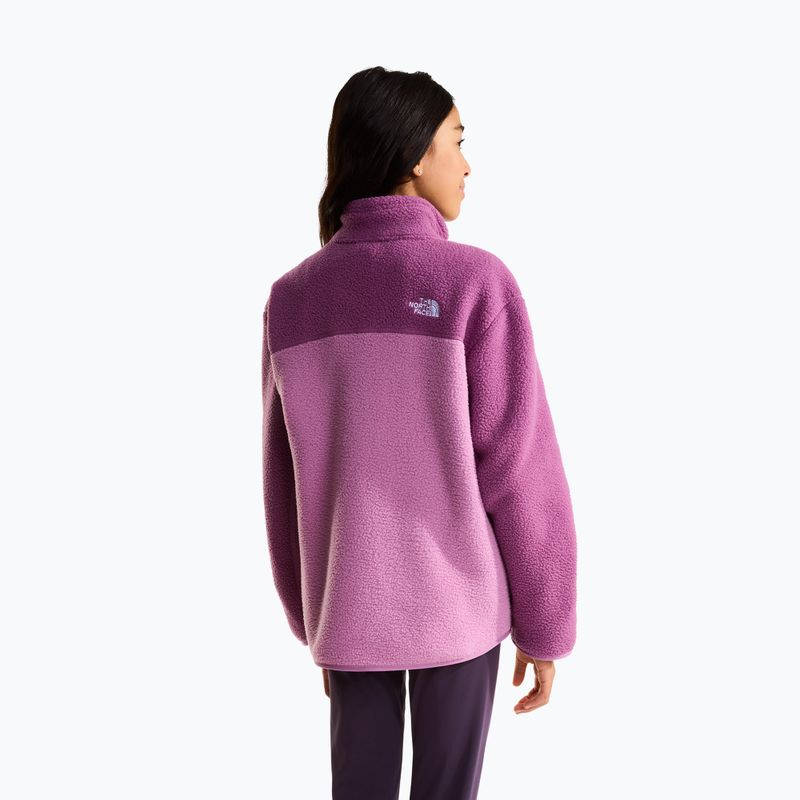 Gyerek polár pulóver The North Face Yumiori 1/4 Zip hushed lavender 5
