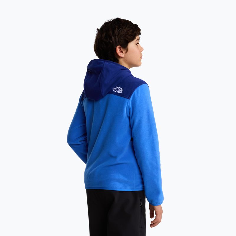 Gyerek polár pulóver The North Face Teen Glacier Full Zip Hoodie bold blue/activ blue 4