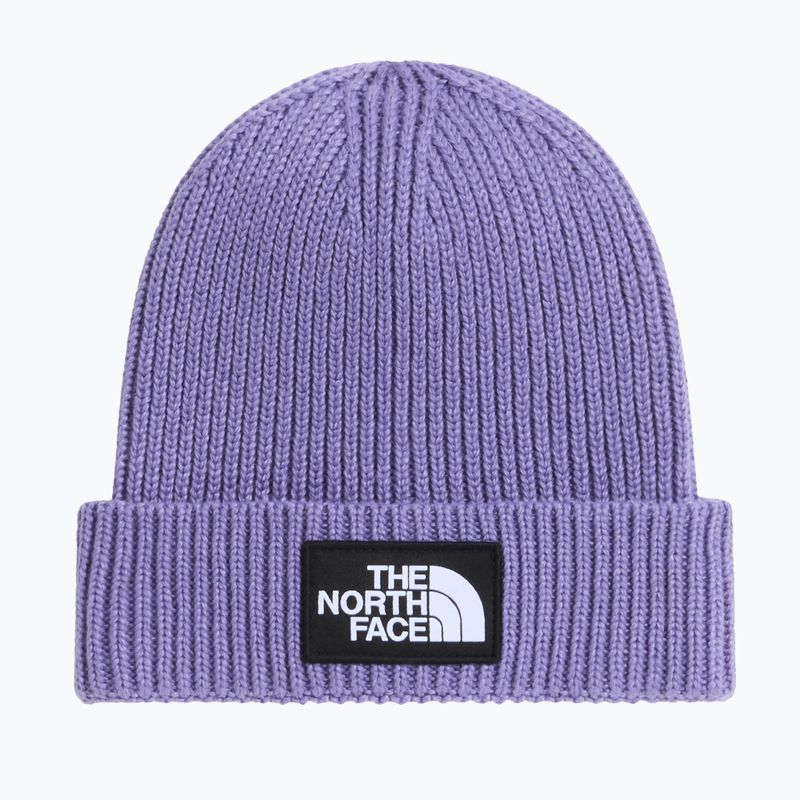 Téli sapka The North Face Logo Box Cuffed grounded plum