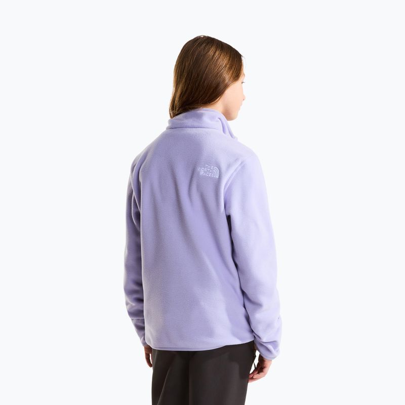 Gyerek polár pulóver The North Face Teen Glacier 1/4 Zip pale plum 3
