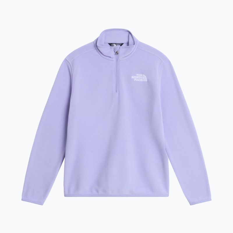 Gyerek polár pulóver The North Face Teen Glacier 1/4 Zip pale plum 4