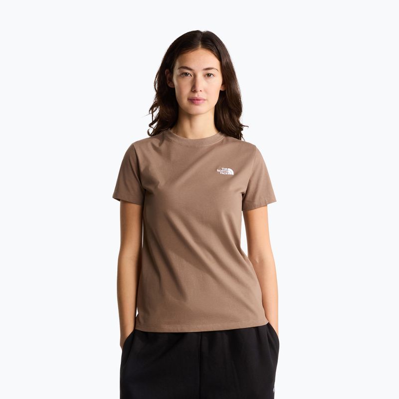 Női póló The North Face Evolution Simple Dome Slim SS garnet