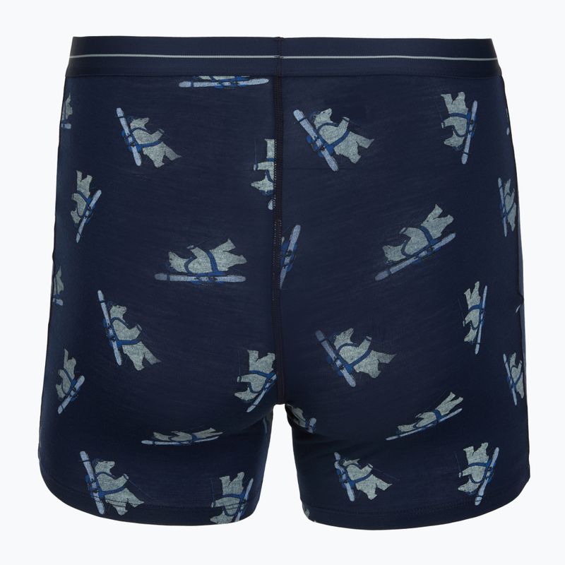 Férfi Termoaktív boxer nadrág Icebreaker Merino 150 Anatomica BearTour AOP Boxers midnight navy 2