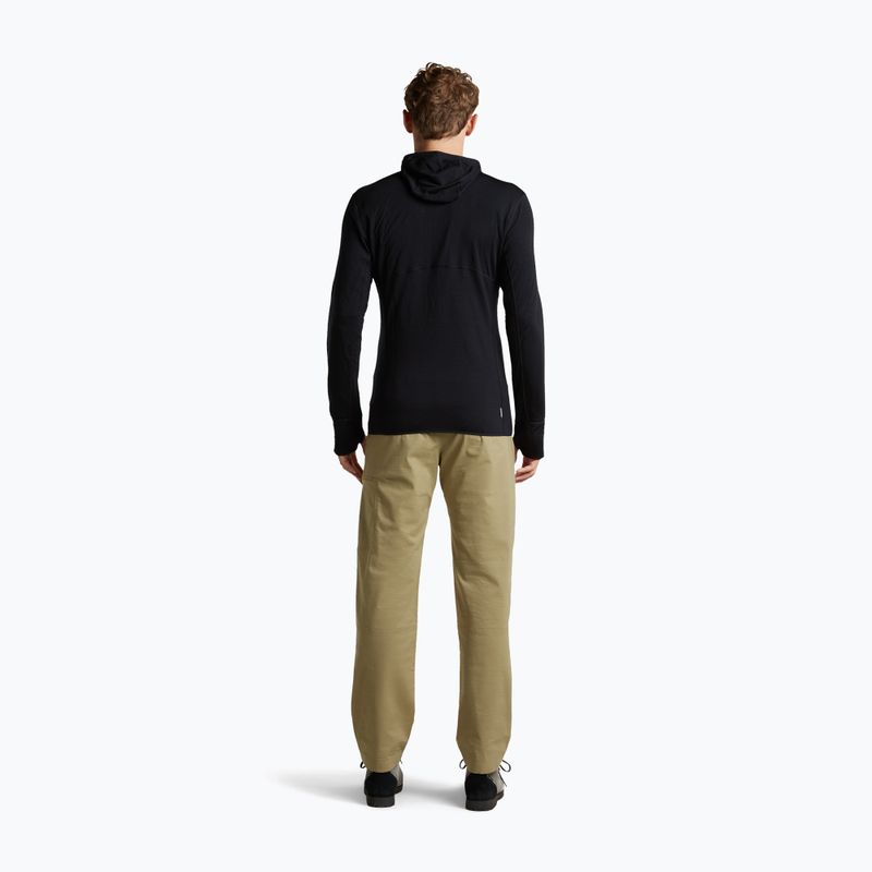 Férfi trekking pulóver Icebreaker Merino 200 Realfleece Descender Half Zip Hoodie black 5