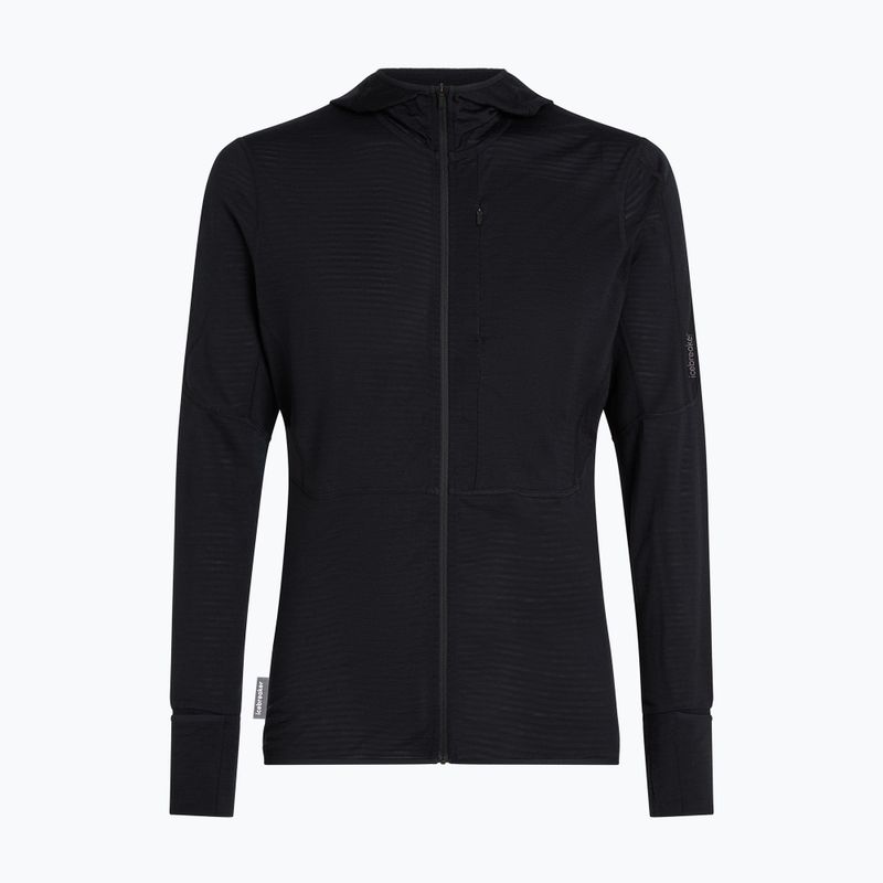 Férfi trekking pulóver Icebreaker Merino 200 Realfleece Descender Half Zip Hoodie black 10