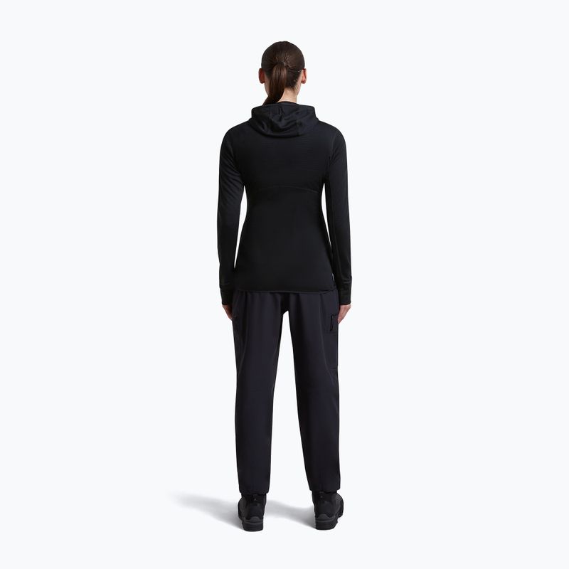 Női túra pulóver Icebreaker Merino 200 Realfleece Descender Half Zip Hoodie black 5