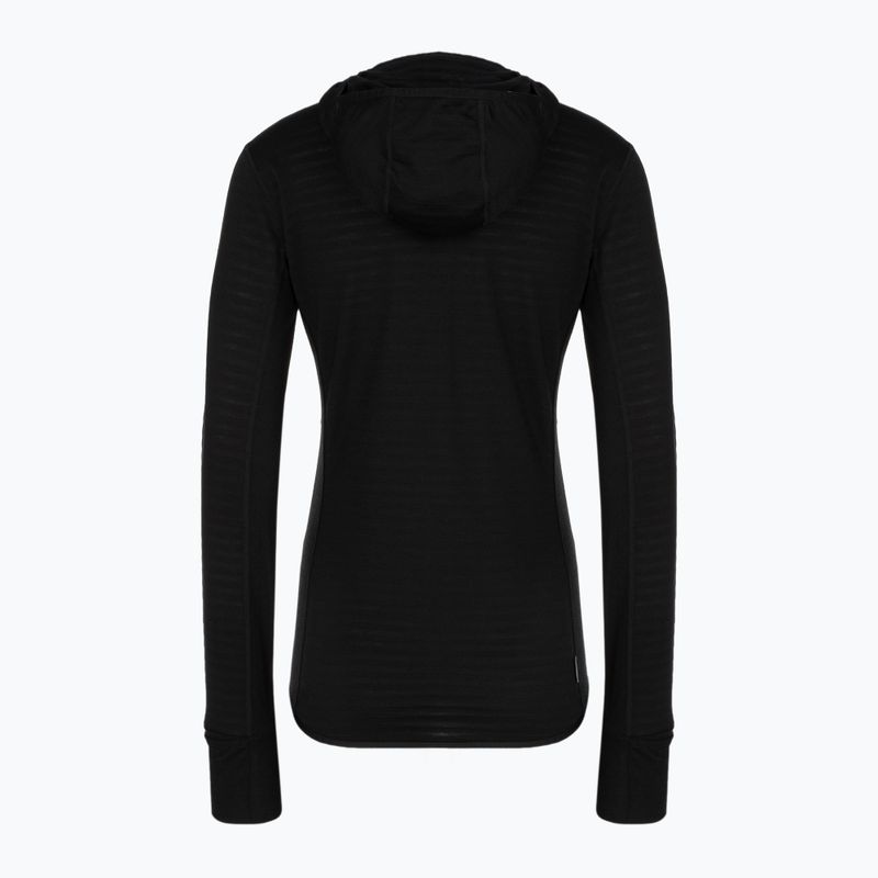 Női túra pulóver Icebreaker Merino 300 Realfleece Descender Zip Hoodie black 2
