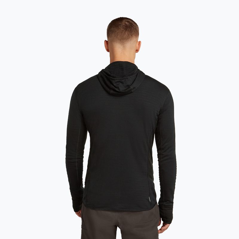 Férfi trekking pulóver Icebreaker Merino 300 Realfleece Descender Zip Hoodie black 3
