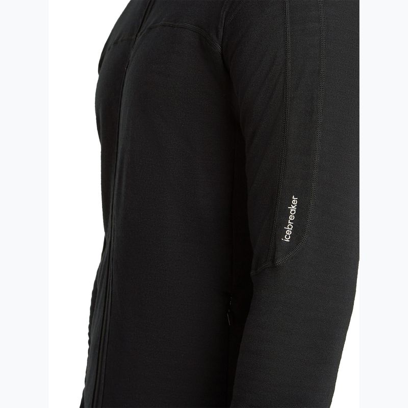 Férfi trekking pulóver Icebreaker Merino 300 Realfleece Descender Zip Hoodie black 8