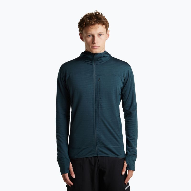 Férfi trekking pulóver Icebreaker Merino 300 Realfleece Descender Zip Hoodie abyss