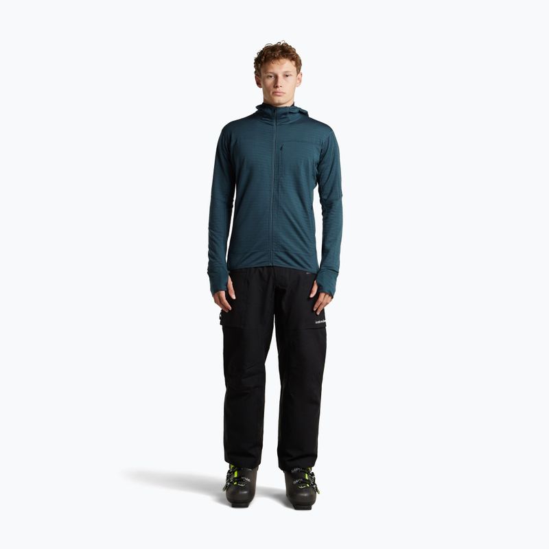 Férfi trekking pulóver Icebreaker Merino 300 Realfleece Descender Zip Hoodie abyss 4