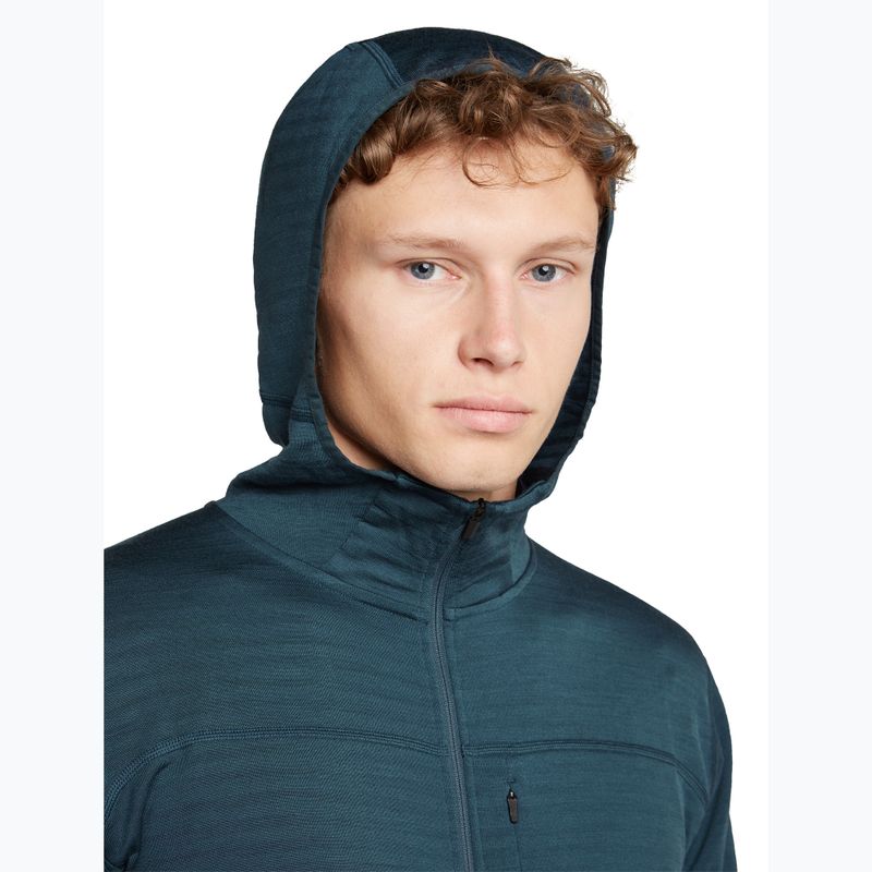 Férfi trekking pulóver Icebreaker Merino 300 Realfleece Descender Zip Hoodie abyss 6
