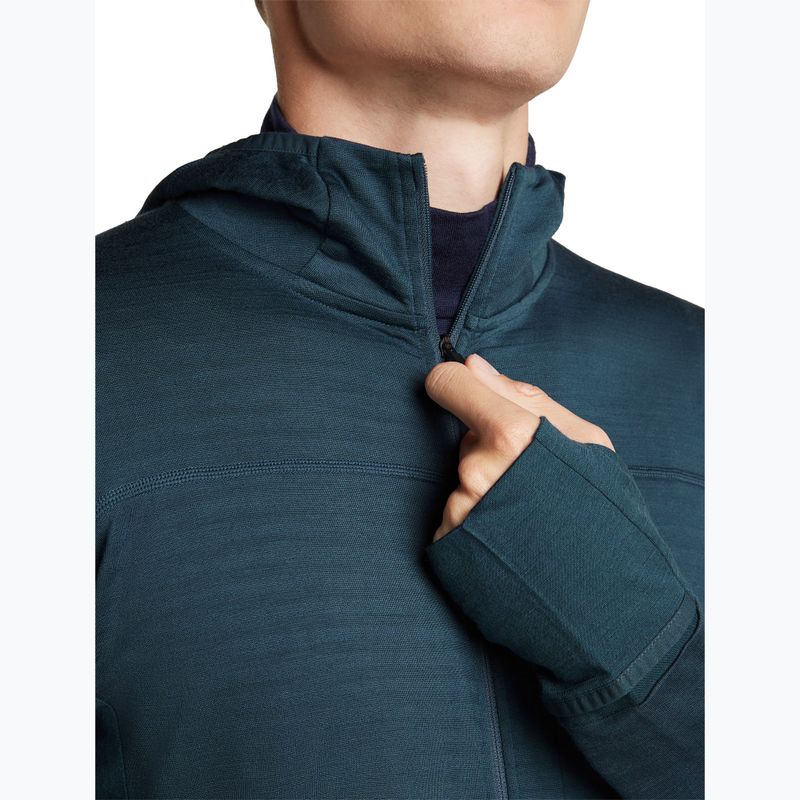 Férfi trekking pulóver Icebreaker Merino 300 Realfleece Descender Zip Hoodie abyss 7
