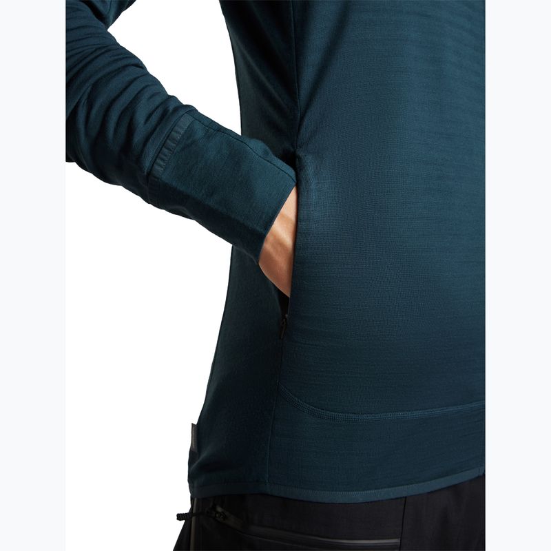 Férfi trekking pulóver Icebreaker Merino 300 Realfleece Descender Zip Hoodie abyss 8