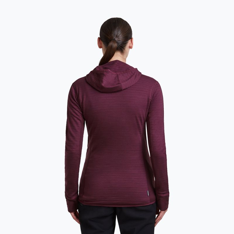 Női túra pulóver Icebreaker Merino 300 Realfleece Descender Zip Hoodie dark berry 3