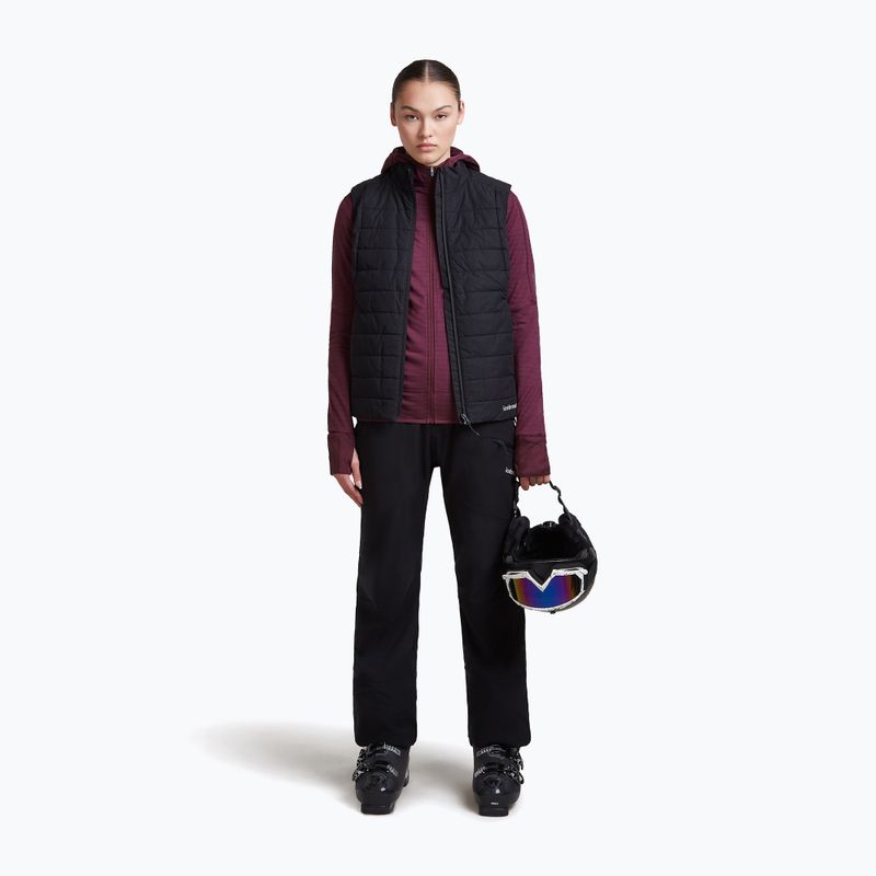 Női túra pulóver Icebreaker Merino 300 Realfleece Descender Zip Hoodie dark berry 6