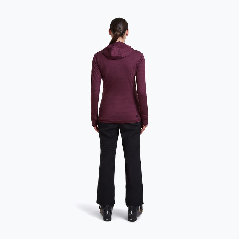 Női túra pulóver Icebreaker Merino 300 Realfleece Descender Zip Hoodie dark berry 8