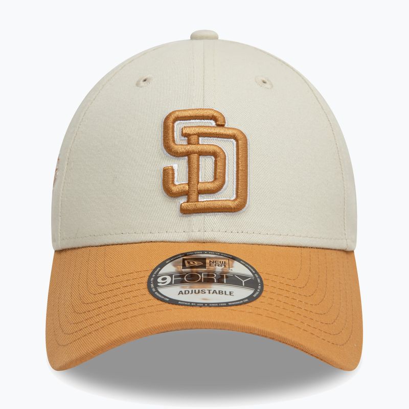 New Era WS Patch 9Forty San Diego Padres baseball sapka világos bézs színben 3