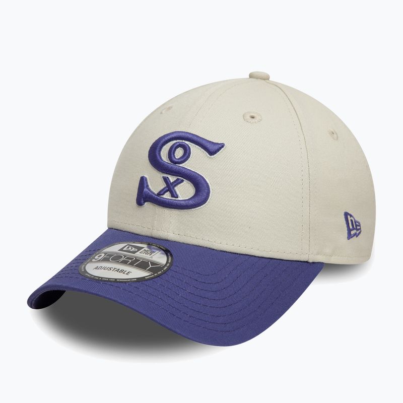 New Era WS Patch 9Forty Chicago White Sox baseball sapka világos bézs színben 2