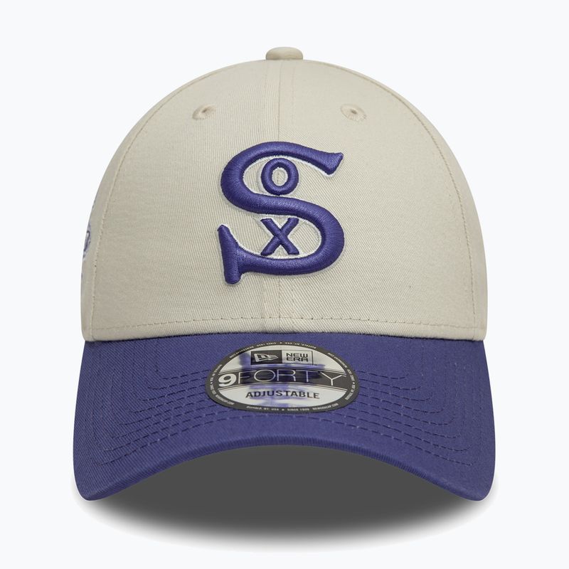 New Era WS Patch 9Forty Chicago White Sox baseball sapka világos bézs színben 3