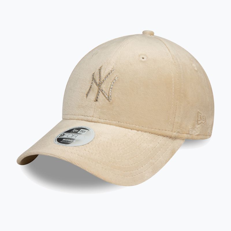 Női New Era Diamante Velour 9Forty New York Yankees baseball sapka világos bézs színben. 3