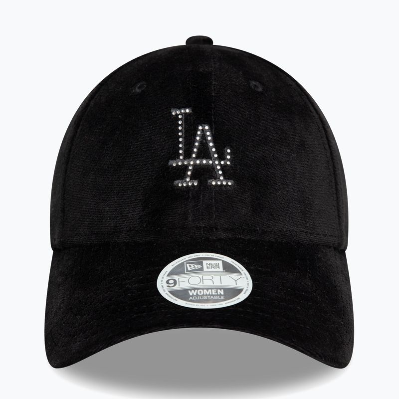 New Era Diamante Velour 9Forty Los Angeles Dodgers baseball sapka fekete 2