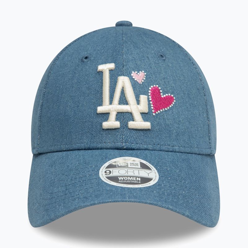 Női New Era Denim Icon 9Forty Los Angeles Dodgers baseball sapka navy színben 2