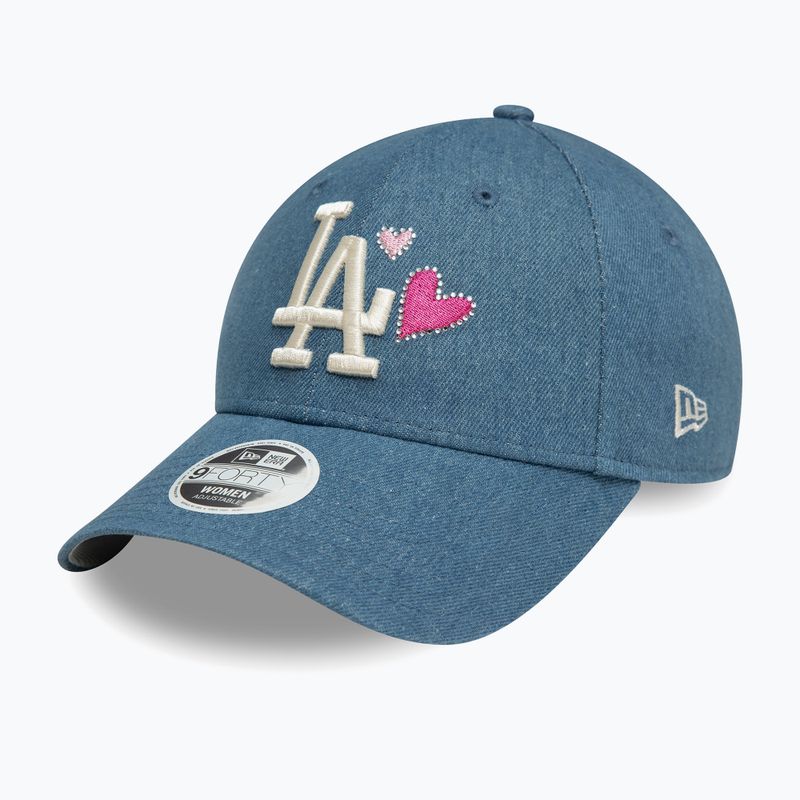 Női New Era Denim Icon 9Forty Los Angeles Dodgers baseball sapka navy színben 3