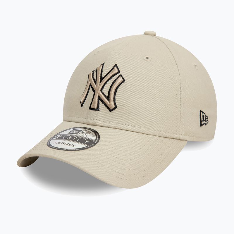 New Era Team Outline 9Forty New York Yankees világos bézs színű baseball sapka 2