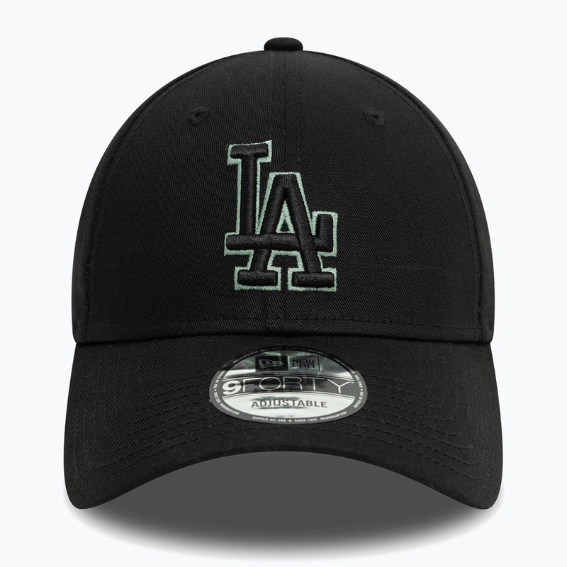 New Era Team Outline 9Forty Los Angeles Dodgers baseball sapka fekete 2