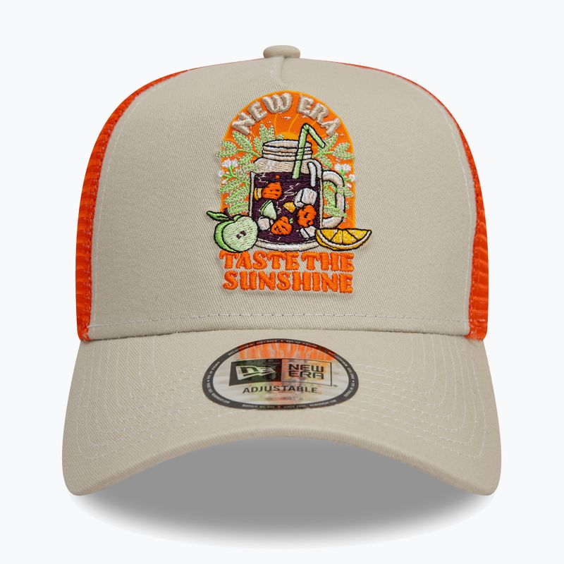 New Era Summer Patch Trucker baseball sapka világos bézs színben 2