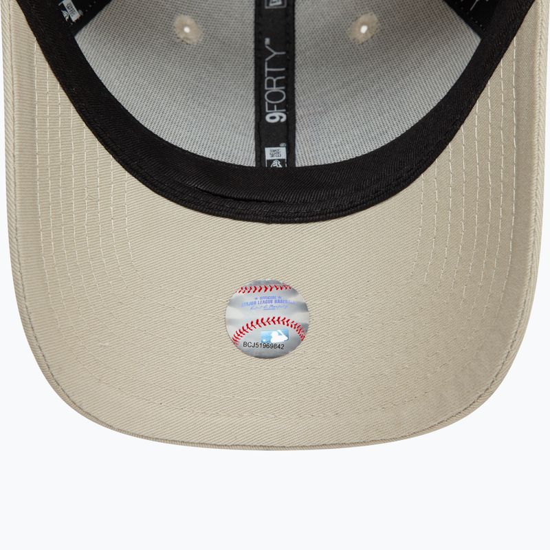 New Era Side Patch 9Forty Los Angeles Dodgers baseball sapka világos bézs színben 5