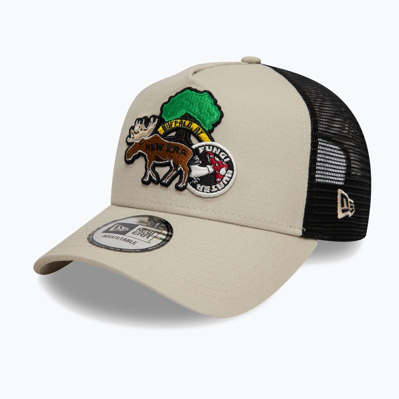 New Era NE Outdoor Patch Trucker világos bézs baseball sapka 3
