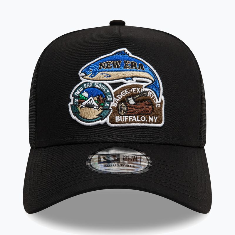 New Era NE Outdoor Patch Trucker baseball sapka fekete 2
