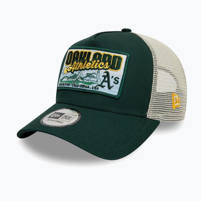 New Era MLB Patch Trucker Oakland Athletics sötétzöld baseball sapka 3