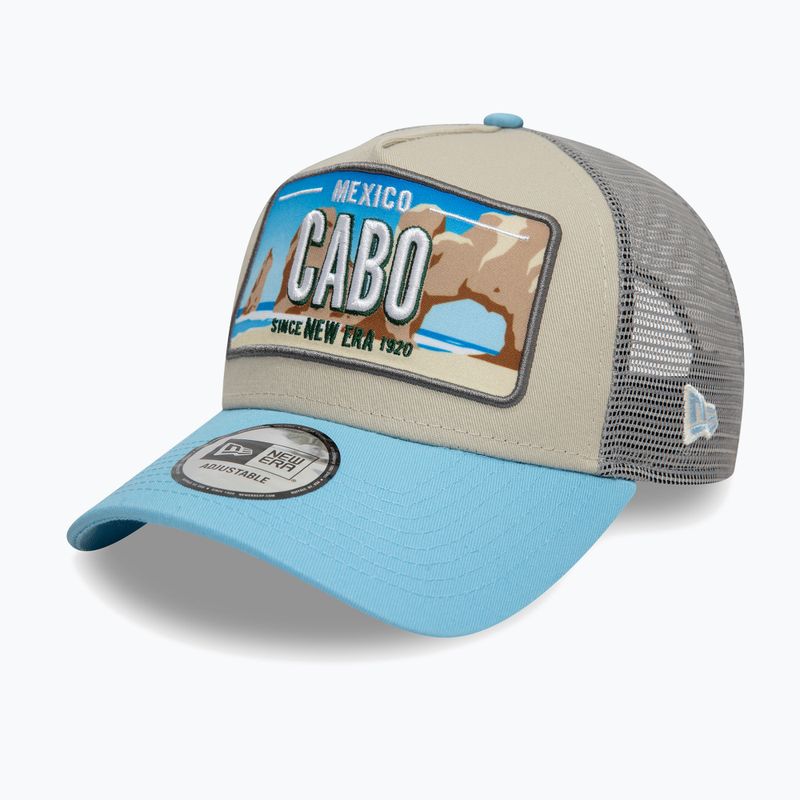 New Era Licence Plate Los Angeles Trucker világos bézs színű baseball sapka 3