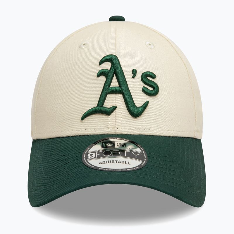 New Era Colourblock 9Forty Oakland Athletics baseball sapka világos bézs színben 3