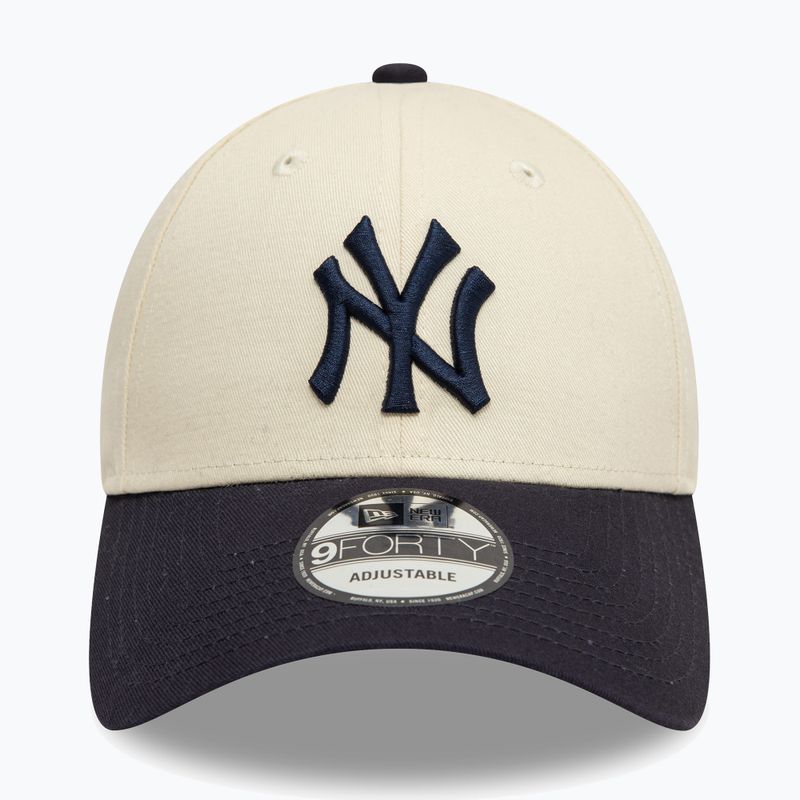 New Era Colourblock 9Forty New York Yankees baseball sapka világos bézs színben 3