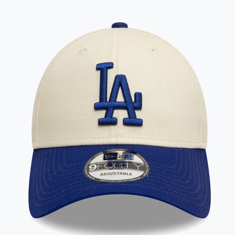 New Era Colourblock 9Forty Los Angeles Dodgers baseball sapka világos bézs színben 2