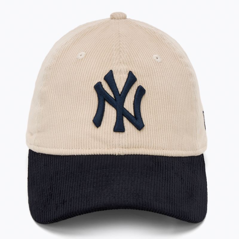 New Era Block Cord 9Twenty New York Yankees baseball sapka világos bézs színben 2