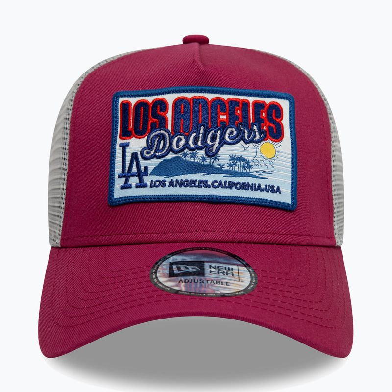 New Era MLB Patch Trucker Los Angeles Dodgers sötétvörös baseball sapka 2