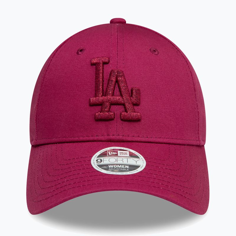 New Era Metallic Logo 9Forty Los Angeles Dodgers baseball sapka sötét piros 3