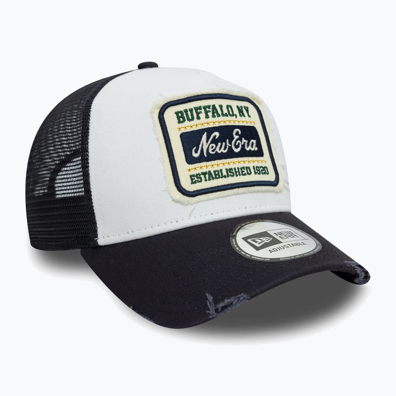 New Era NE Patch Distressed Trucker sapka fehér