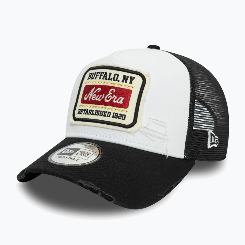 New Era NE Patch Distress Trucker sapka fehér 3