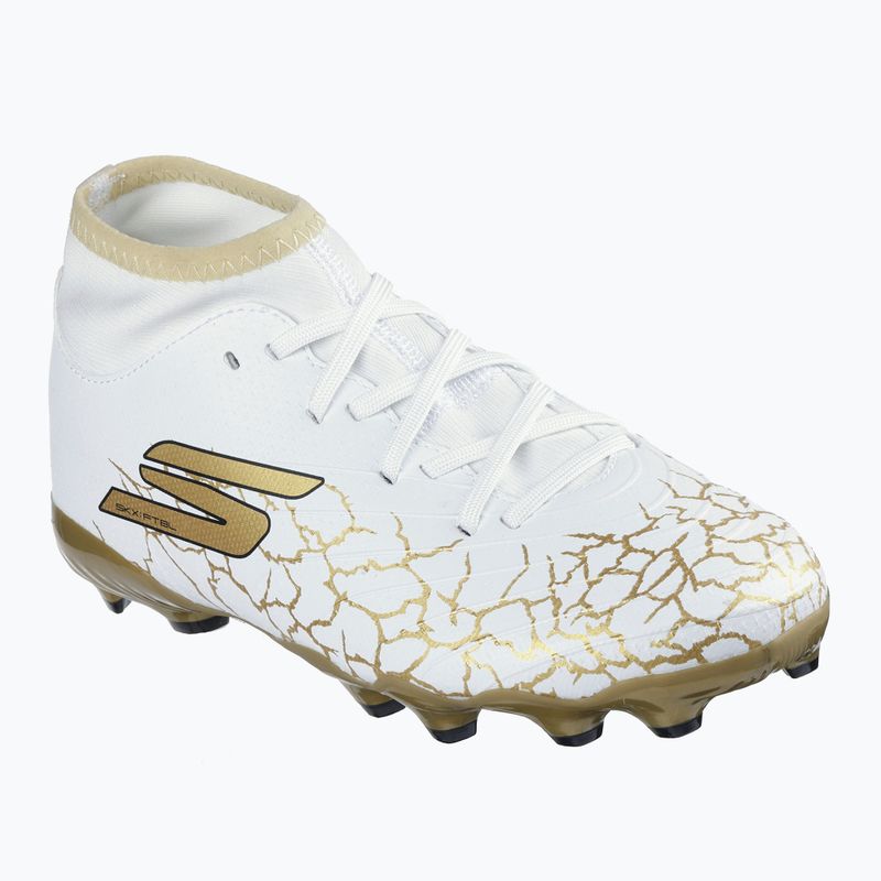 SKECHERS gyermek futballcipő Skx_1.5 High Td Jr FG fehér/arany 8
