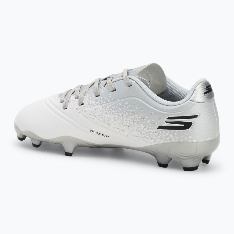 SKECHERS Razor 1.5 Td Jr FG gyermek focicipő fehér/ezüst 3