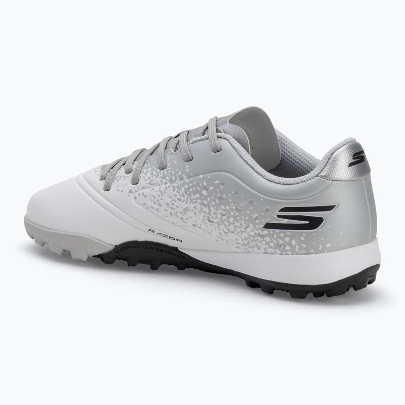 SKECHERS Razor 1.5 Youth Jr TF fehér/ezüst gyermek focicipő 3