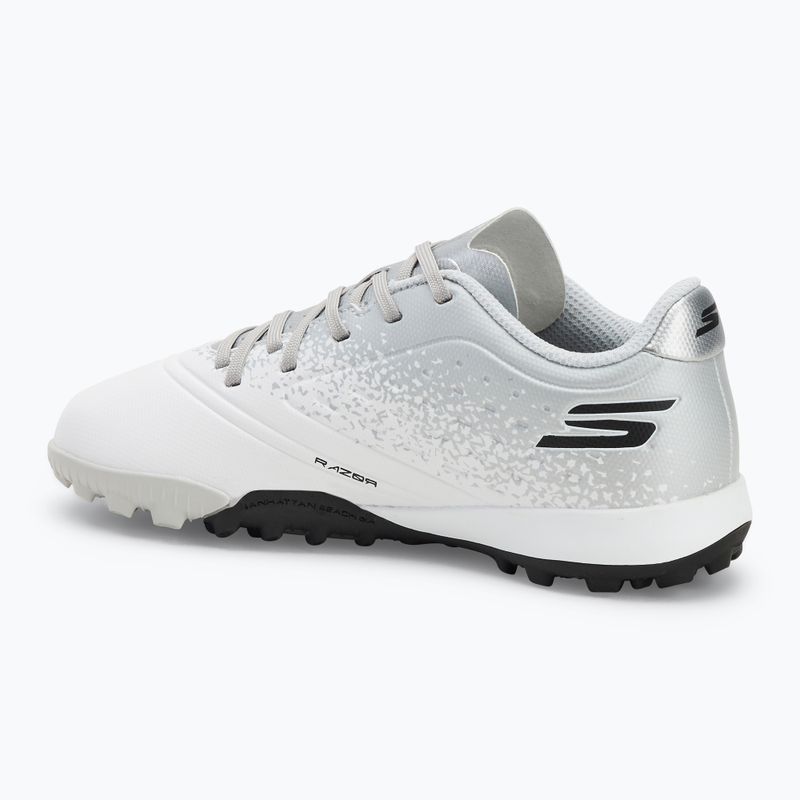 SKECHERS Razor 1.5 Td Jr TF gyermek futballcipő fehér/ezüst 3