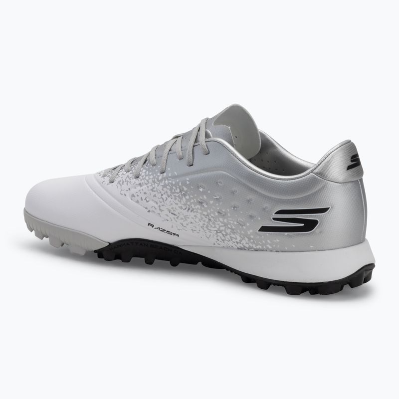 SKECHERS Razor 1.5 Academy TF férfi futballcipő fehér/ezüst 3