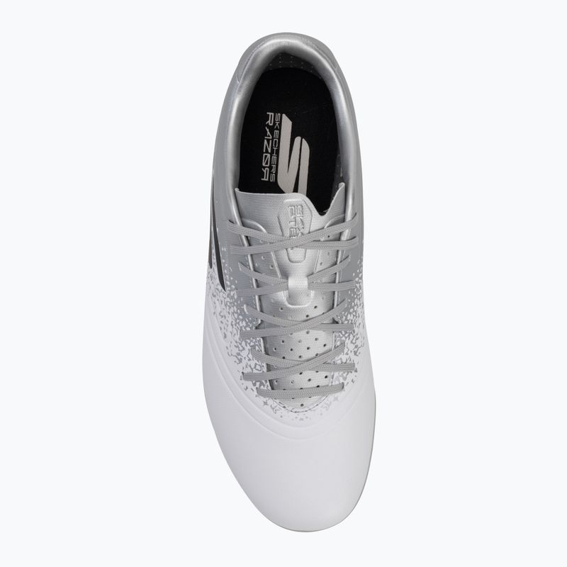 SKECHERS Razor 1.5 Academy TF férfi futballcipő fehér/ezüst 5